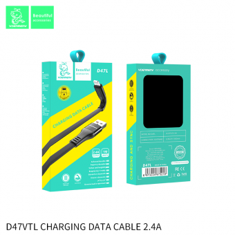 vDENMENv D47L USB Lightning 2.4A 1 м,красный фото в  интернет магазине liniyatoka.ru